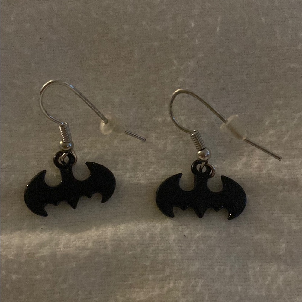 Black Bat Earrings